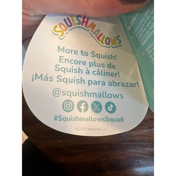 NWT Ashley the Apple Squishmallow, School Cardigan, 8", Green - Picture 5 of 6